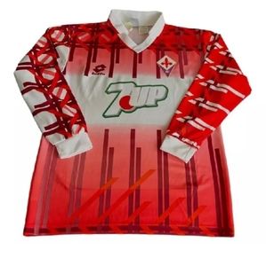 Fiorentina 1991 1992 Home Football Shirt Jersey Longsleeve Lotto Mens Size L